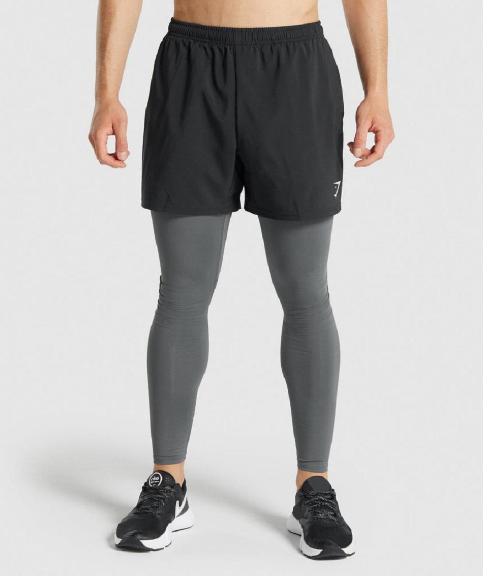 Legginsy Męskie Gymshark Element Baselayer Szare | PL 4087KOR